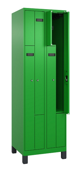 C+P Z-Spind Evolo PLUS, Füße, 4 Fächer, 1950x600x500mm, 6037/6037, Zylinderschloss, 049013-204 S10052