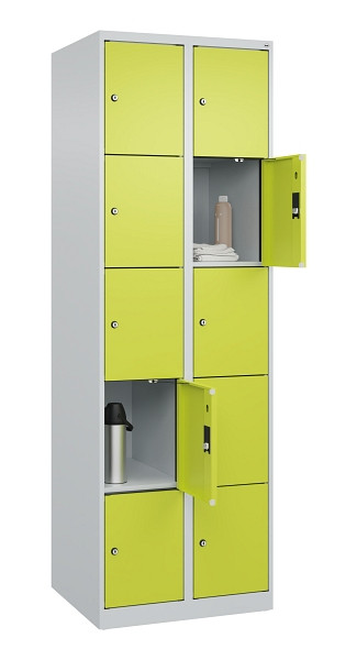 C+P Schließfachschrank Evolo PLUS, 10 Fächer, 1850x600x500mm, 7035/0024, 049000-205 S10015