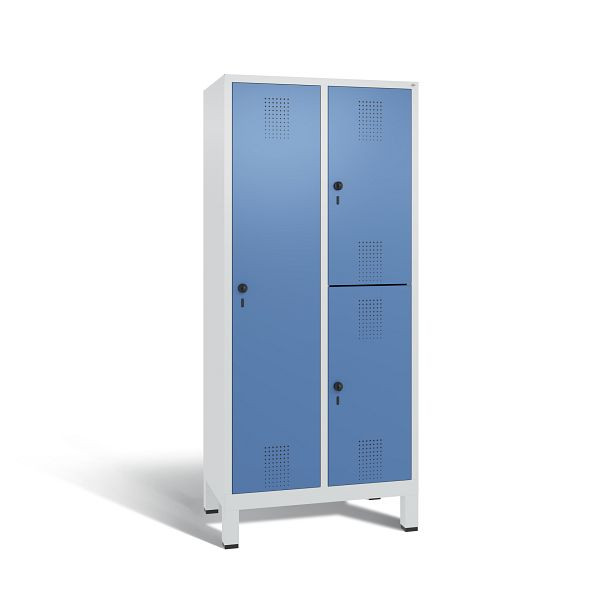 C+P Spind Evolo, 2 Abteile, H1850xB810xT500 mm, Grau/Fernblau, 48610-22 S10037