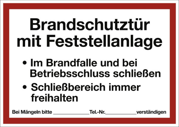 Moedel Brandschutztür mit Feststellanlage..., Folie, 297x210 mm, 57746