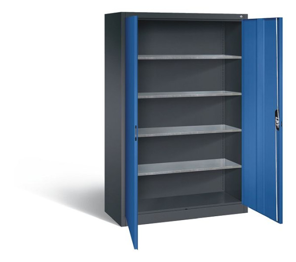 C+P Werkzeugschrank Acurado, H1950xB1200xT500mm, Farbe: Schwarzgrau / Enzianblau, Muldengriff, 8931-00 S10800