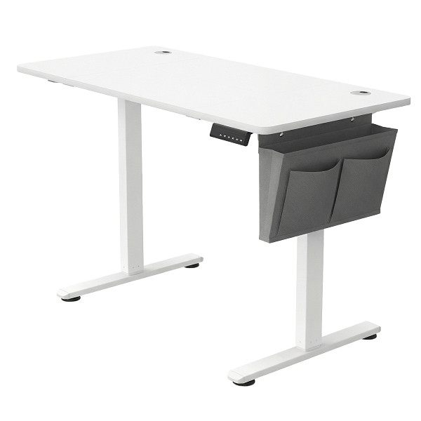 SONGMICS Stehschreibtisch, Weiß, 120x60x(72-120) cm, Design 1, LSD132W01
