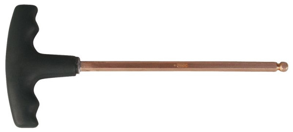 KS Tools BERYLLIUMplus Innensechskant-Winkelstiftschlüssel, T-Griff 6 mm, mit Kugelkopf, 962.0963