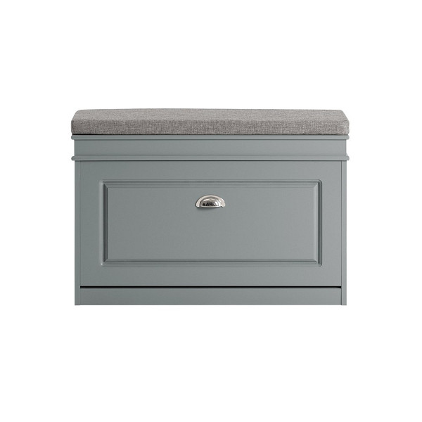 SoBuy Schuhbank mit einer Tür Hellgrau 75x24x51 cm, Funktional, FSR82-L-HG