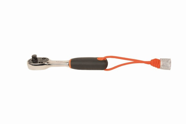Bahco 1/4" Knarre, 72 Zähne, 5° Rückschwenkwinkel mit Dyneema Sicherungssschnur, TAH6950
