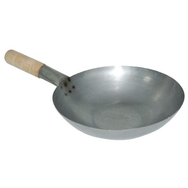 Vogue Stahl Wok flacher Boden 35,5 cm Durchmesser, K297