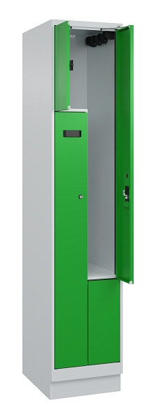 C+P Z-Spind Evolo PLUS, Sockel, 2 Fächer, 1950x400x500mm, 7035/6037, Zylinderschloss, 049023-122 S10039