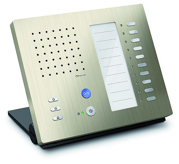 TCS Audio Innenstation zum Freisprechen Serie Carus ADAPTO +10 Tasten, Tischgerät champagner, CAI1110-0152