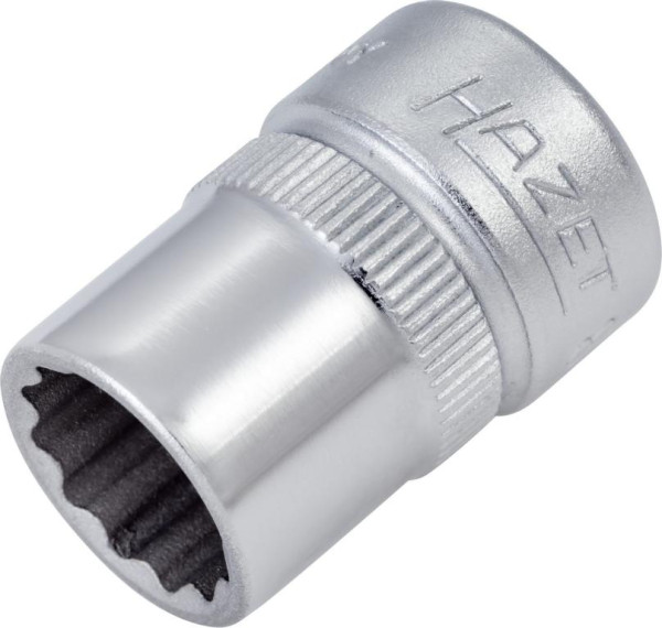 Hazet Steckschlüsseleinsatz, Doppelsechskant, Vierkant hohl 10 mm (3/8 Zoll), 11 mm, Mit Rändelung, 880Z-11