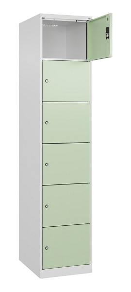 C+P Schließfachschrank Evolo PLUS, 6 Fächer, 1850x400x500mm, 9016/6019, 049000-126 S10019