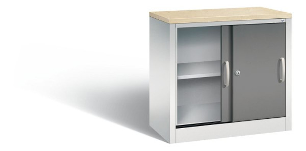 C+P Sideboard mit Schiebetüren Acurado, H720xB800xT400mm, Farbe: Lichtgrau / Vulkangrau, Bügelgriff, 2 OH, 5722-00 S10461