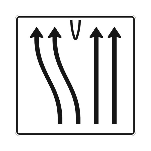 Stein HGS Überleitungstafel Verkehrszeichen StVO 501-50, Flachform 3 mm, RA2, RA2, Flachform 3 mm, 501-50.0003