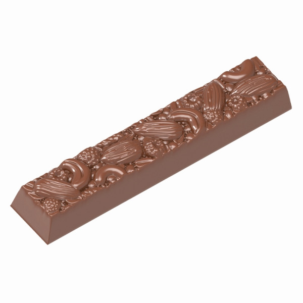 Schneider Schokoladen Form - Müsliriegel, 275 x 135 x 24 mm / 116,5 x 22,5 x 15 mm, 37,7 gr, 1 x 8 Stück, 421872