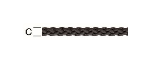 Vormann PP-Schnur rundgeflochtet 3mm schwarz, VE: 300 Meter, 008403030S