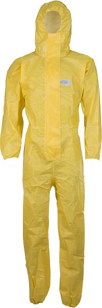 ASATEX CoverChem ® Chemieschutzoverall, mit 3-teiliger Kapuze mit Gummizug, Farbe: gelb Größe: 3XL, CC200-XXXL