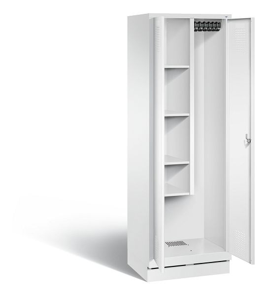 C+P Putzmittel-Spind Evolo, H1800xB610xT500mm, Farbe: Verkehrsweiß, 48120-00 S10169