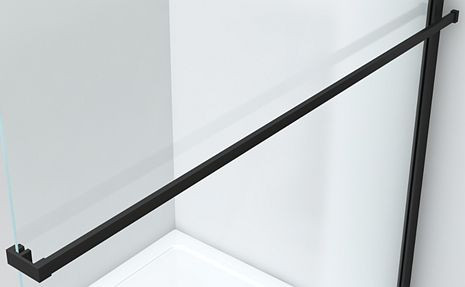 Sanotechnik Handtuchhalter für WALK IN Aluminium 120cm schwarz, HS120B