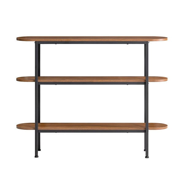 SoBuy Flurkonsolentisch mit drei Fächern Braun 110x25x85cm, Industriell, FSB67-WS
