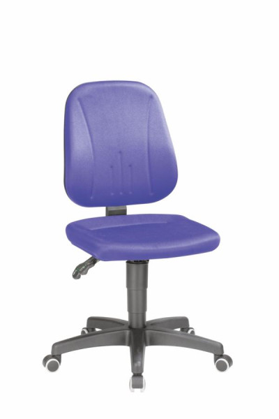 bimos Unitec mit Rollen und Stoff blau Sitzhöhe 440-620 mm, 9653-CI02