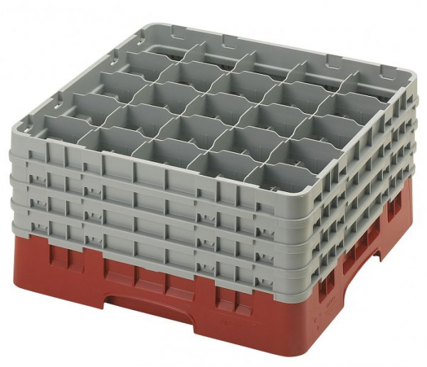 Cambro Spülkorb mit 25 Fächer Camrack® 23,8 cm Preiselbeere, 25S900416
