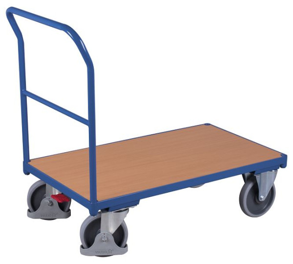 VARIOfit Schiebebügelwagen, Ladefläche: 1.030 x 600 mm, RAL 5010 enzianblau, sw-600.100
