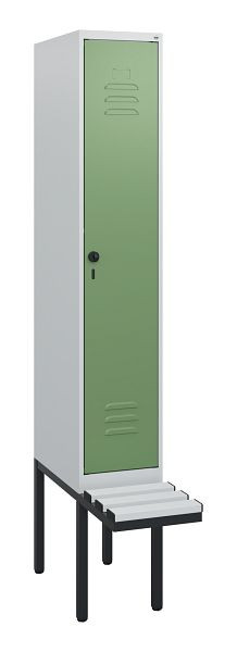 C+P Umkleidespind Classic PLUS, 1950x300x815mm, 7035/6011, Drehriegel, 0800405-10 S10036