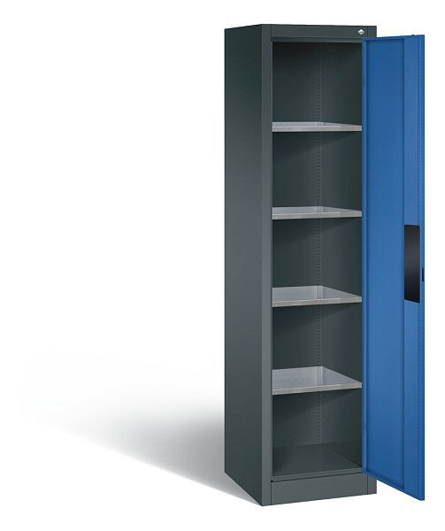 C+P Werkzeugschrank Acurado, H1950xB502xT500mm, Farbe: Anthrazitgrau / Enzianblau, Muldengriff, 8901-052 S10100