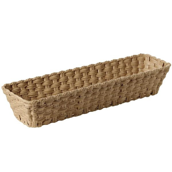 APS GN 2/4 Korb TWIRL - Polypropylen braun, 53 x 16,2 cm, Höhe 10 cm, GN-System, mit Edelstahldraht, 40375