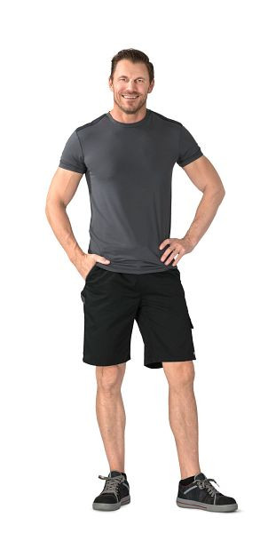 Planam Highline Shorts, schwarz/schiefer/zink, Größe L, 2714052