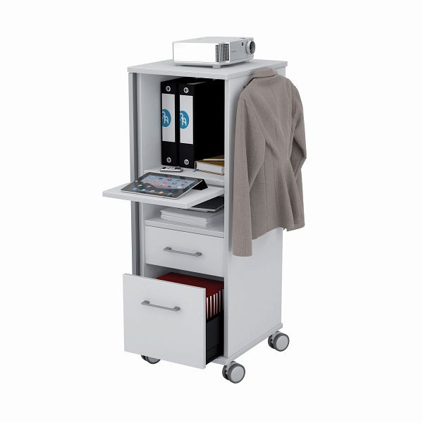 Rocada Caddy Hotdesk Basic Regal mit Auszügen, grau, 4037