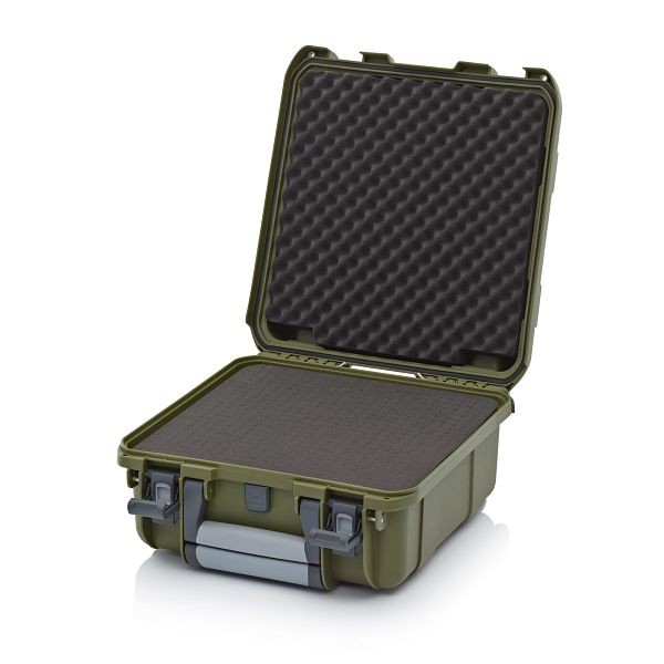 Auer Schutzkoffer Pro Trolley, Olivgrün, ohne Schloss, Würfelpolster, CP 4422 B1-6003