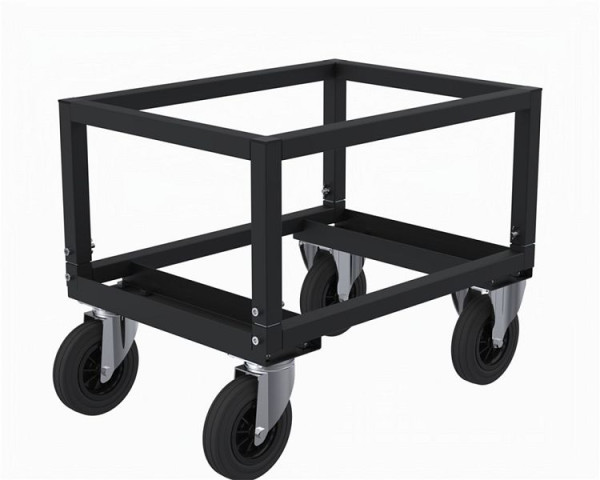 Kongamek Halbpalettenwagen verstellbar schwarz, niedrig, KM222-SH