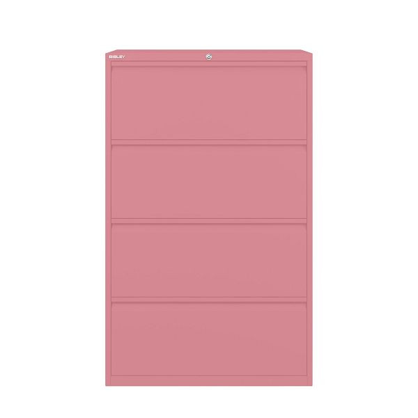 Bisley Essentials Schubladenschrank, Höhe 1300-1324 mm, 601 pink, YESF0813601