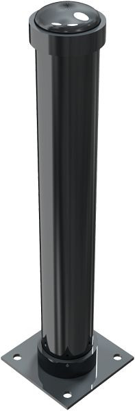 Schake Stilpoller Stahlrohr Ø 108 mm, Höhe Überflur 750 mm Gesamtlänge ca. 1100 mm, ortsfest, für Dübel Befestigung, 4971PB