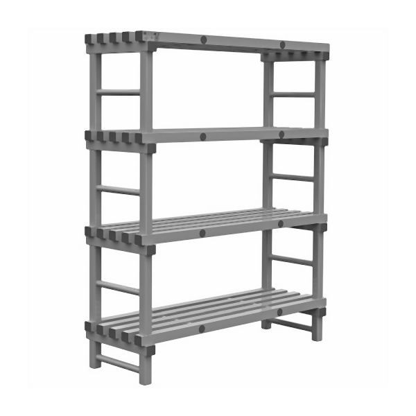 REA Grey Euro-Regal 1400(L)x500(T)x1750(H)mm mit 4 Ständern, 308.252