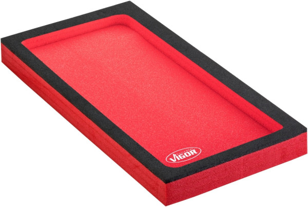 VIGOR 2-Komponenten Weichschaum-Einlage, mit Leerfach, Leere Weichschaumeinlage, mit Ausfräsung (Leerfach), Größe S, V5009