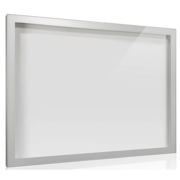 Stein HGS Schaukasten -Infomedia CL- mit Sicherheitsschloss, Scriptblech, weiß, silber eloxiert, 250mm/230mm, Passepartout in RAL 7035 lackiert, Maße (B x H): 1350 x 1150 mm, 21132-01031