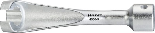 Hazet Einspritzleitungs-Schlüssel, Vierkant hohl 12,5 mm (1/2 Zoll), Außen-Doppel-Sechskant Profil, 14 mm, 4550-5