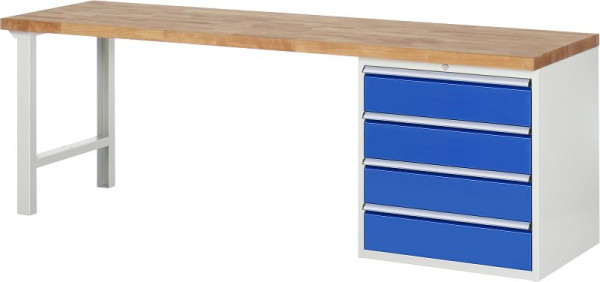 RAU Werkbank Serie 7000 - Modell 7609, B2500 x T700 x H890 mm, 13-7609A1-257B4M.11
