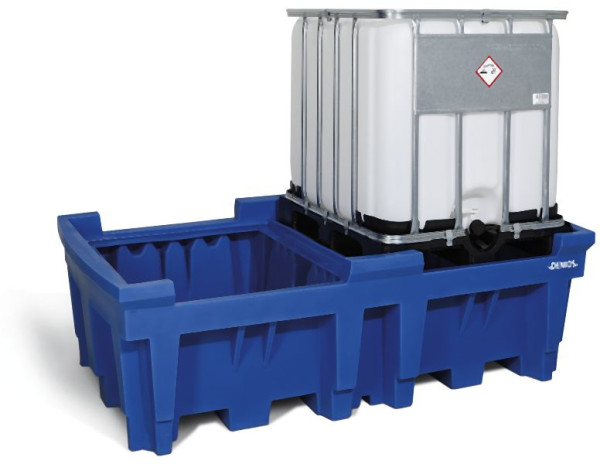 DENIOS Auffangwanne aus Polyethylen (PE) für 2 IBC à 1000 Liter, 328315