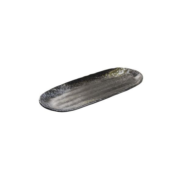 APS Tablett / Sushiboard UMI - Melamin schwarz, 28,5 x 11,5 cm, stapelbar, spülmaschinengeeignet, 85561