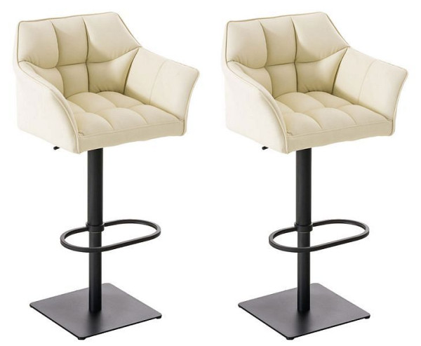 CLP Barhocker Damaso Kunstleder schwarz, creme, VE: 2 Stück, 314933