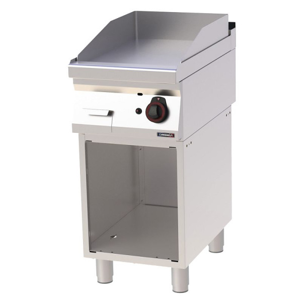Casselin Snackplatte Gusseisen Glatt mit Unterbau Gas 40 - Linie 700, C7PASFLG40S