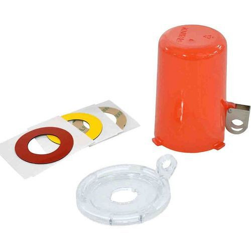 DENIOS Drucktasten-Verriegelung, rot, H 79,60 x ∅: 73,80 mm, 312015
