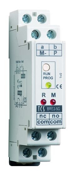 TCS Kombigerät mit Binärausgang für Schaltfunktionen und Binäreingang zum Auslösen von Steuerfunktionen, Hutschiene 1 TE, BRE2-SG