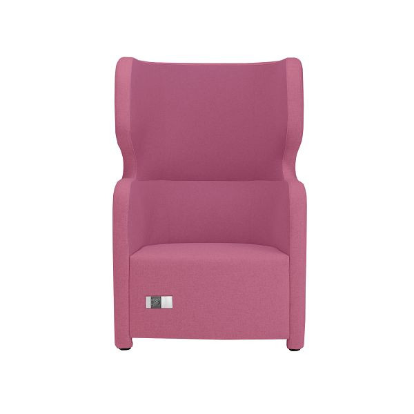 Bisley Sessel Vivo, Einsitzer, Hohe Rückenlehne, 2 Seitentaschen, 2 Steckdosen und 2 USB Anschlüsse, NE0173 lipstick, VIVH1PS2.NE0173