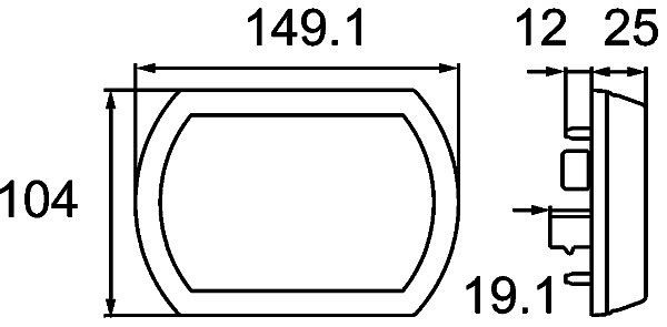 HELLA Heckleuchte - Shapeline Tech - LED - 12/24V - geschraubt - Lichtscheibenfarbe: glasklar - Stecker: AMP - 4-polig - links/rechts, 2SD 013 341-111