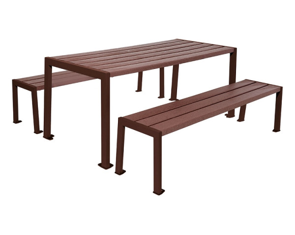 Procity Sitzgruppe Silaos®, Stahl Und Recycling-Kunstsoff, (Tisch), RAL 8017, 209652.8017