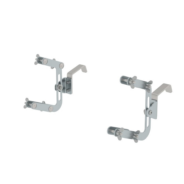 Munk Günzburger Steigtechnik Leiterkopfsicherung Spezialhaken mit Klemmvorrichtung, 1 Satz, VE: 2 Stück, 019345