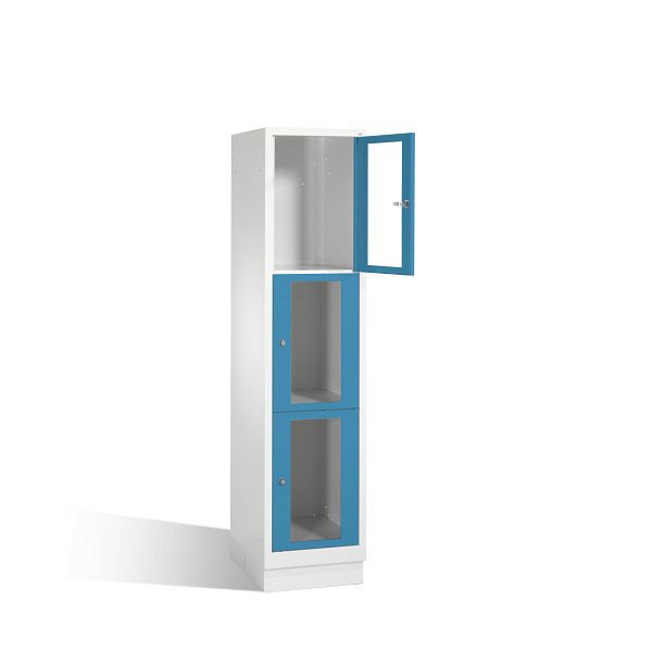 C+P Schließfachschrank Classic, H1800xB420xT500mm, Farbe: Lichtgrau / Lichtblau, 8020A123 S10003